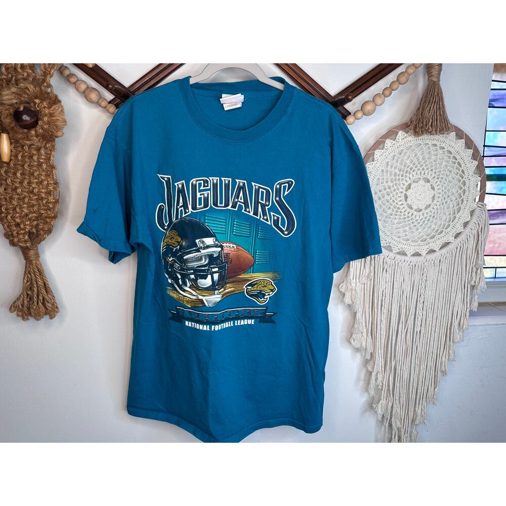 Vintage NFL 90S Teal Jacksonville Jags Jaguars T